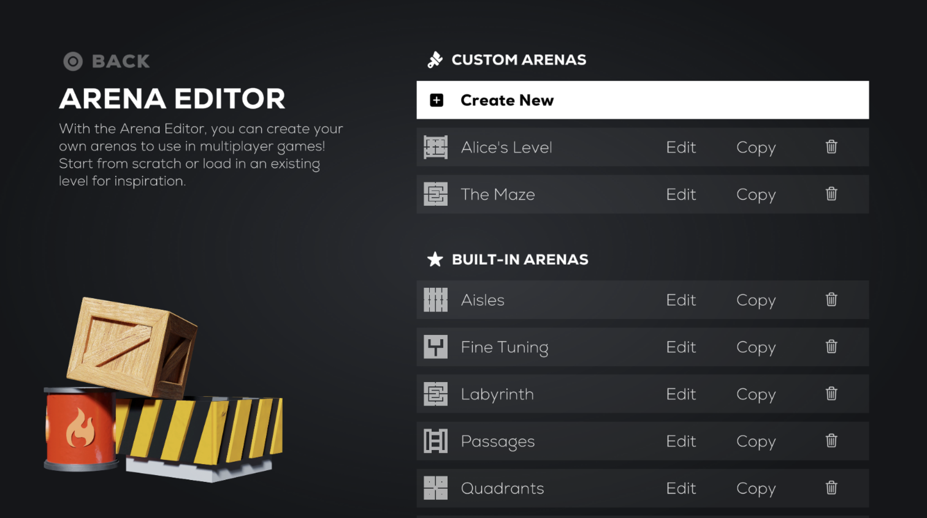 Editor Menu